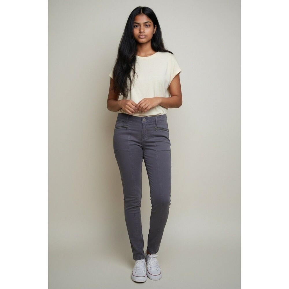 Dear John Skinny Crop Ankle Pants Gray Women's Size 27 Stretch